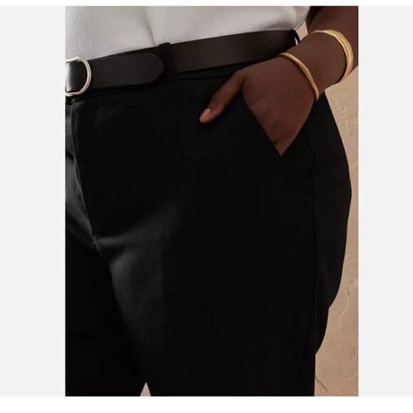 Banana Republic Mid Rise Curvy Straight Ryan Trouser Pants Black 4 TALL $100 NWT - Picture 3 of 14